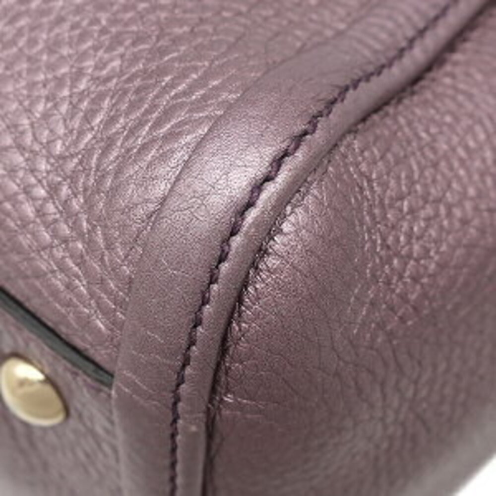 Gucci Soho Bag Interlocking GG Leather Purple Tassel Fringe Charm Metallic - Picture 4 of 6
